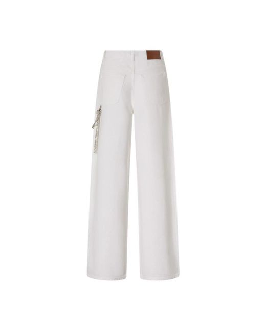 Pinko White Wide Jeans