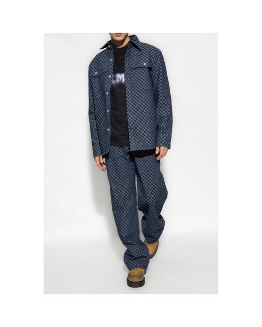 Balmain Blue Denim Jackets for men