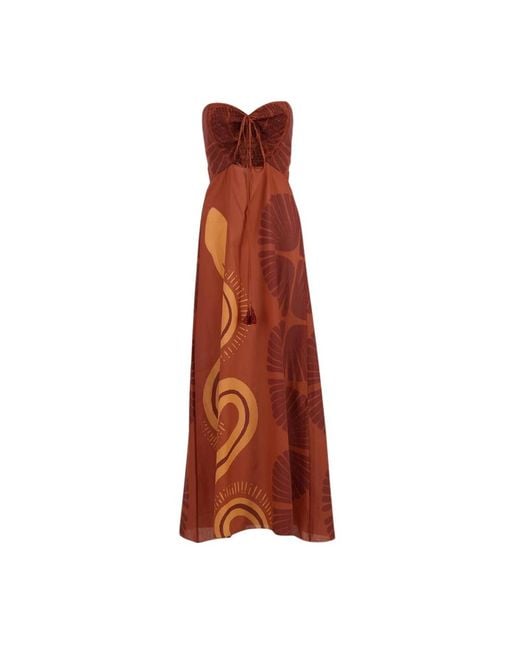 Johanna Ortiz Brown Maxi Dresses