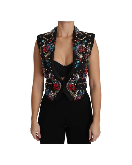 Dolce & Gabbana Black Vests