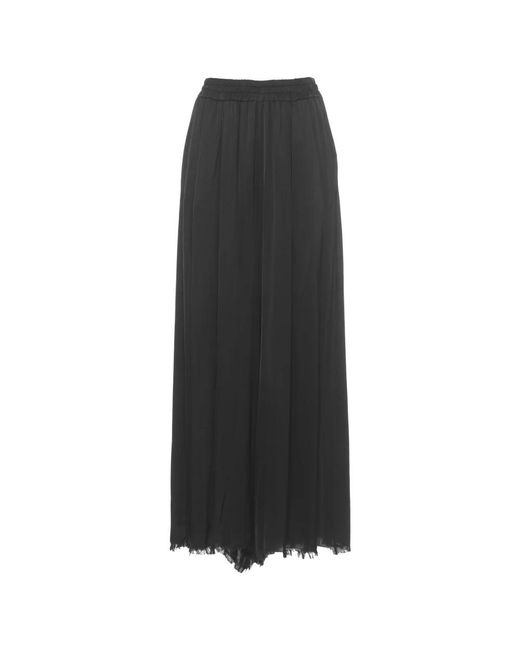SANCTAMUERTE Black Wide Trousers