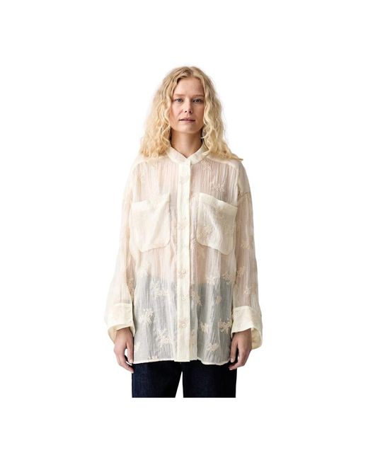 Munthe Bloemenblouse in het Natural