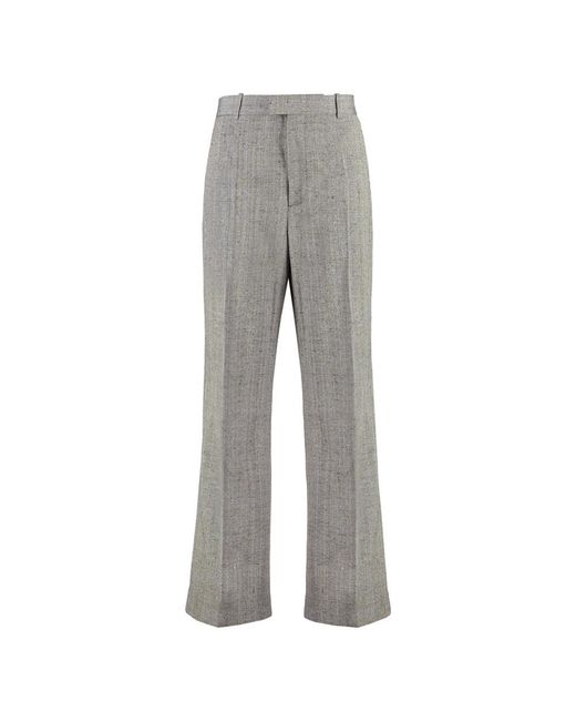 Bottega Veneta Gray Wide Trousers