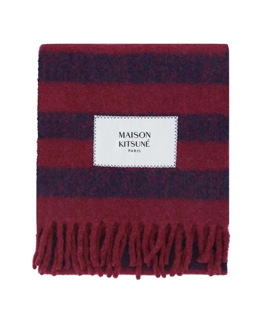 Maison Kitsuné Purple Winter Scarves
