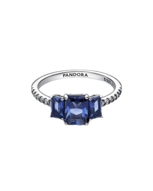Pandora Blue Blauer Zirkonia Silberring
