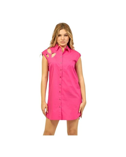 Jijil Pink Shirt Dresses