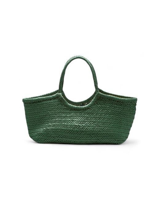Dragon Diffusion Green Handgewebte ledertasche grün