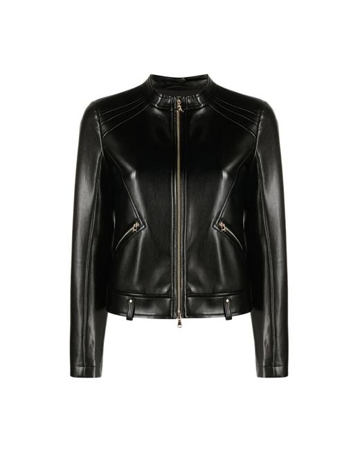 Patrizia Pepe Black Leather Jackets