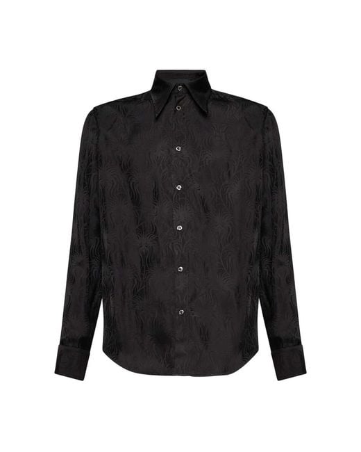 John Richmond Klassieke Overhemd Met Gestructureerd Effect in het Black voor heren
