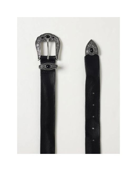 Orciani Westers Stijl Leren Riem Met Decoratieve Gesp in het Black