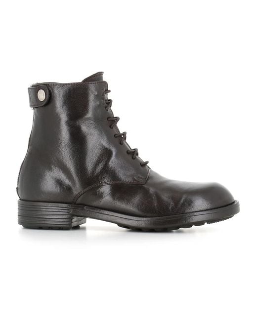 Officine Creative Black Lace-Up Boots