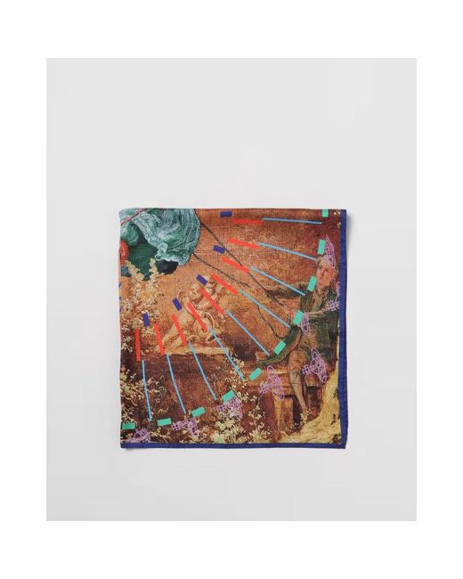 Vivienne Westwood Blue Silk Scarves for men