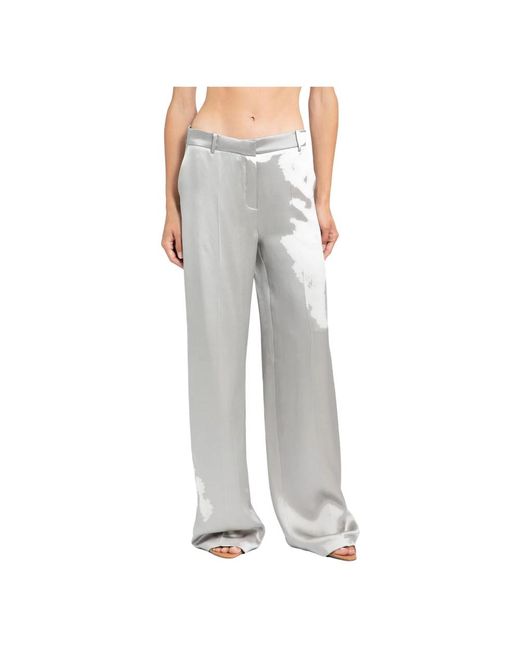 Trousers > wide trousers Magda Butrym en coloris Gray