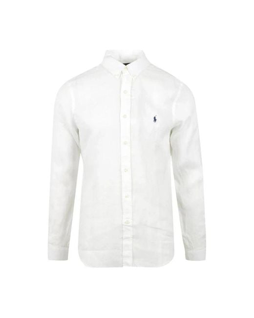 Polo Ralph Lauren White Formal Shirts for men