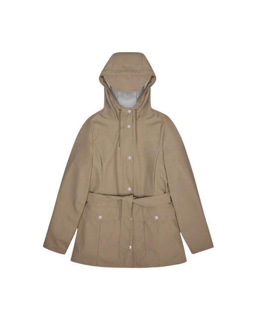 Rains Curve Jacket in het Natural