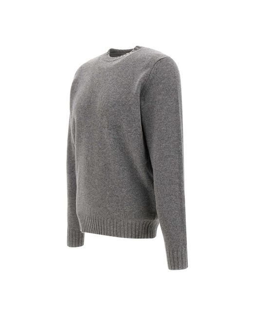 FILIPPO DE LAURENTIIS Gray Round-Neck Knitwear for men