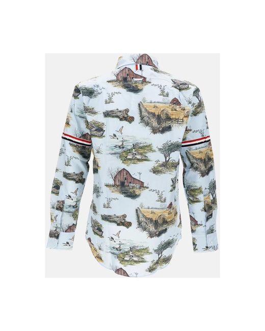 Thom Browne Blue Casual Shirts for men