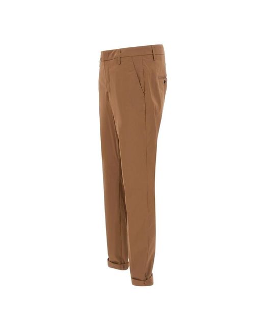 Dondup Brown Slim-Fit Trousers for men