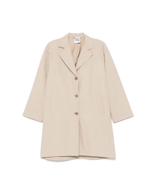 Aspesi Single-Breasted Coats in het Natural