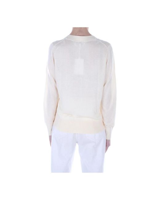 Tommy Hilfiger White V-neck knitwear