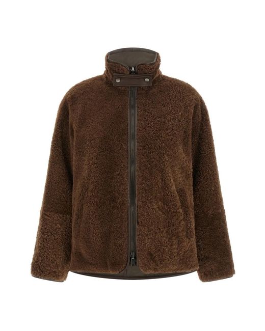 Brunello Cucinelli Brown Faux Fur & Shearling Jackets