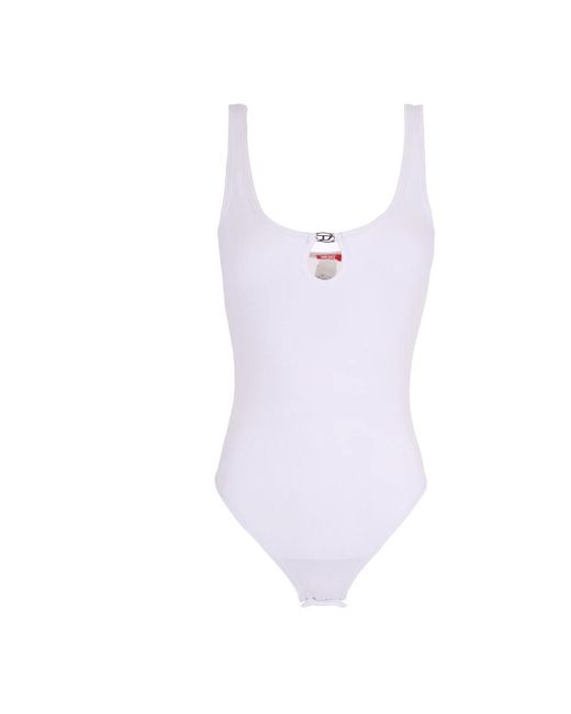 DIESEL Badmode ,Wit ,Katoen Maura Bodysuit in het White