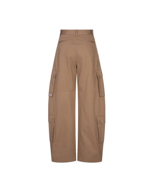 MSGM Wide Trousers in het Brown