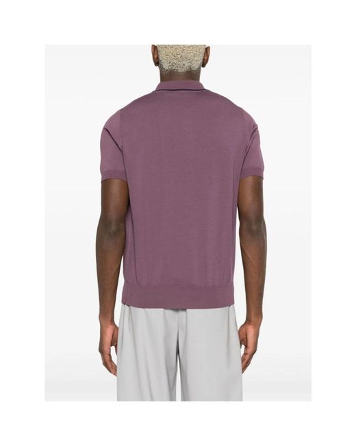 Canali Purple Polo Shirts for men