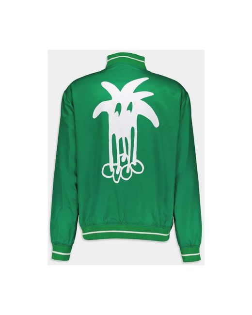 Palm Angels Green Bomber Jackets for men