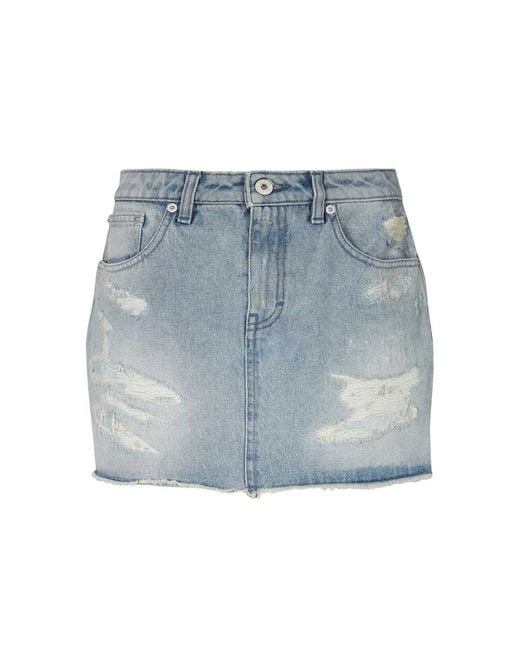 Heron Preston Blue Denim Skirts