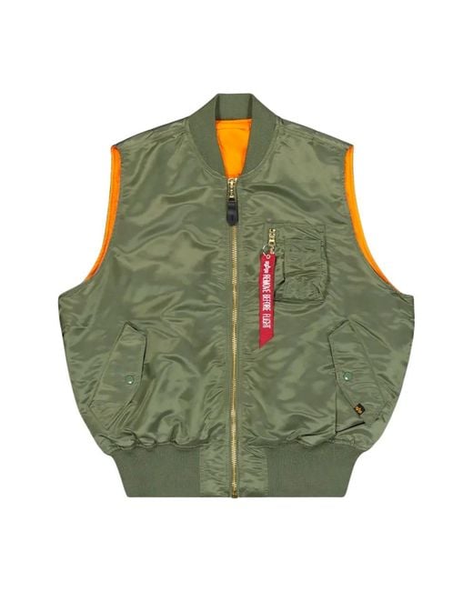 Alpha Industries Green Waistcoats for men