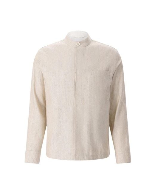 Caruso White Casual Shirts for men