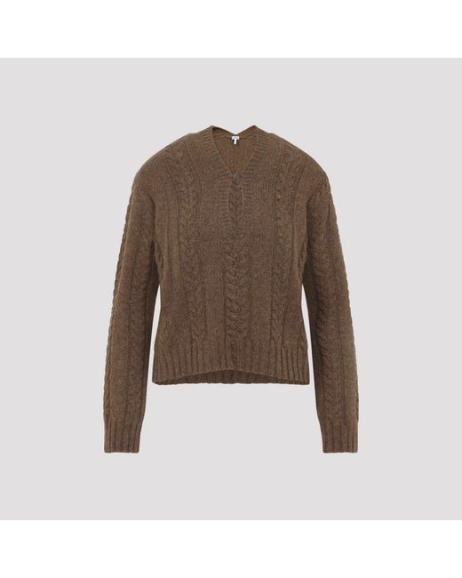 Loewe Truien & Vesten ,Bruin ,Wol Wool Sweater in het Brown