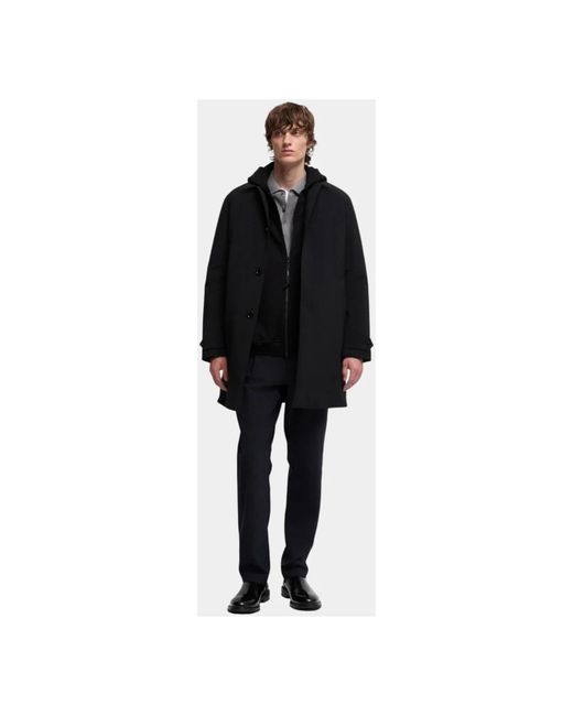 Aspesi Jassen ,Zwart ,Polyester Impermeabile Perfetto Coat in het Black voor heren