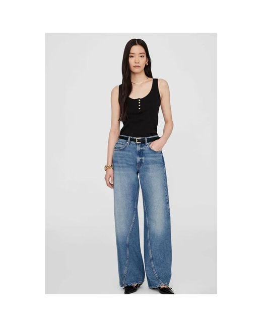 Anine Bing Black Sleeveless Tops