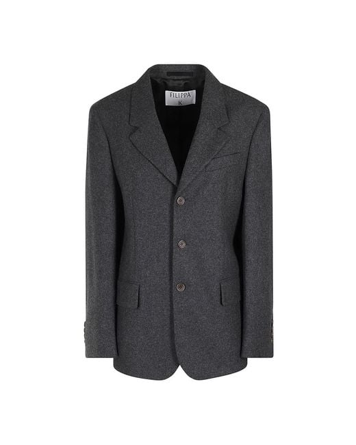 Filippa K Tailored Flannel Blazer in het Black