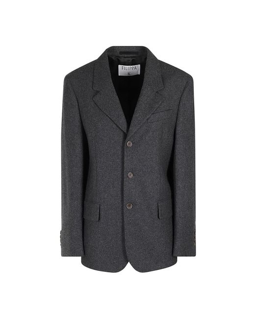 Filippa K Tailored Flannel Blazer in het Black