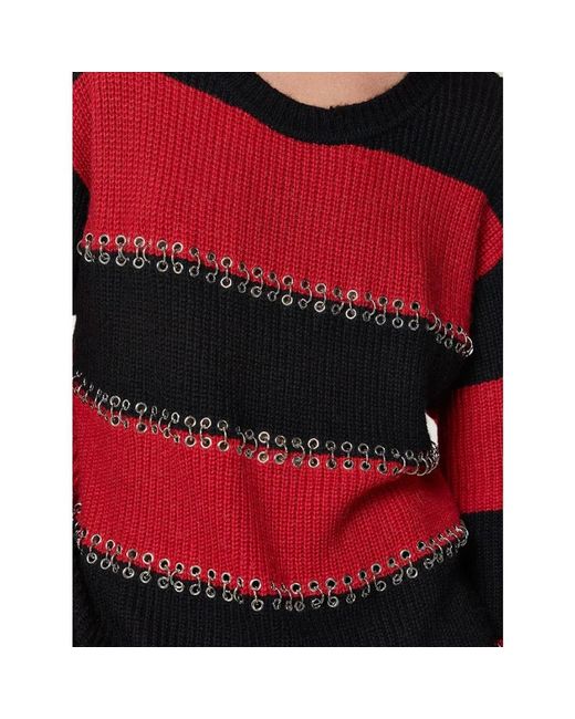 Patrizia Pepe Red Round-Neck Knitwear