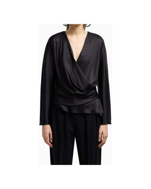 Giorgio Armani Black Schwarzes Waldhemd