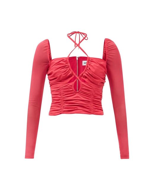 Self-Portrait Blouses in het Red