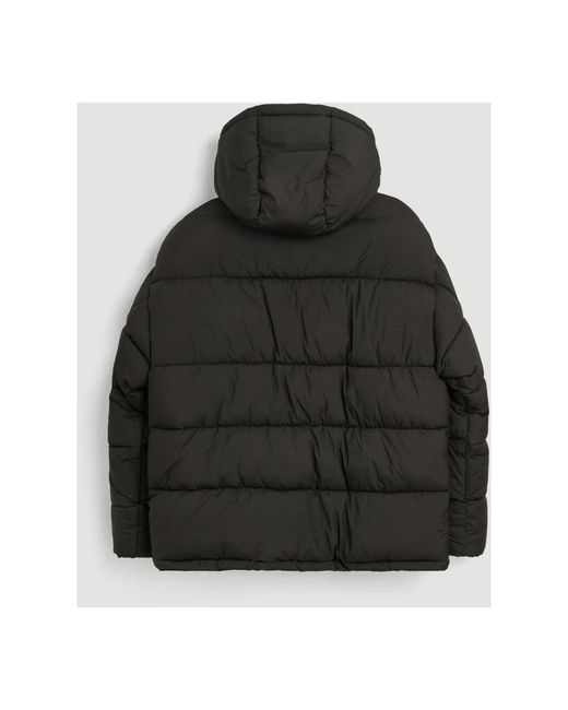 Soulland Jassen ,Zwart ,Polyester Gewatteerde Jas Met Capuchon in het Black voor heren