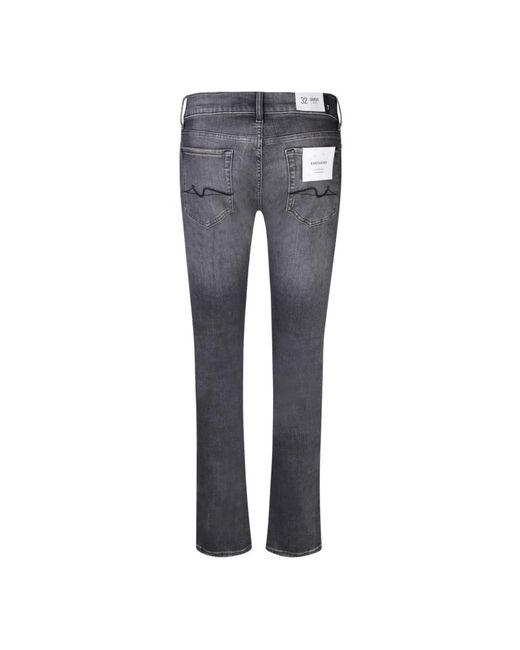 7 For All Mankind Gray Slim-Fit Jeans for men