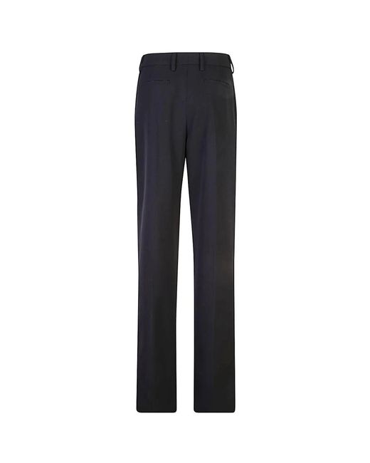 Prada Broeken ,Blauw ,Wol Blauwe Wollen Broek Elegant Chic Broche in het Blue