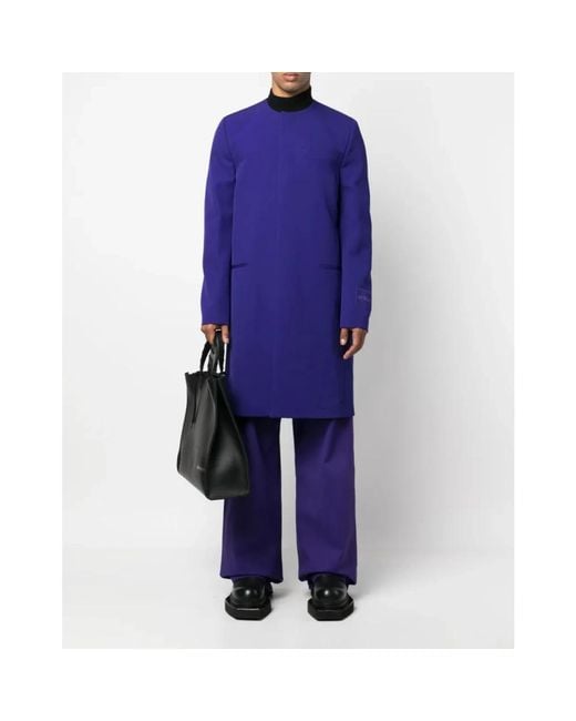 Off-White c/o Virgil Abloh Single-Breasted Coats in het Blue voor heren