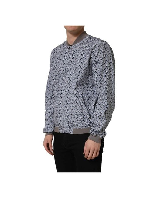 Dolce & Gabbana Gray Bomber Jackets for men