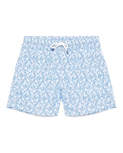Fedeli Badmode ,Blauw ,Polyester Polyester Zwemshorts Met Elastische Band in het Blue voor heren