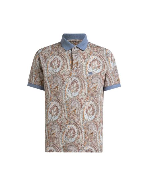 Etro Gray Polo Shirts for men