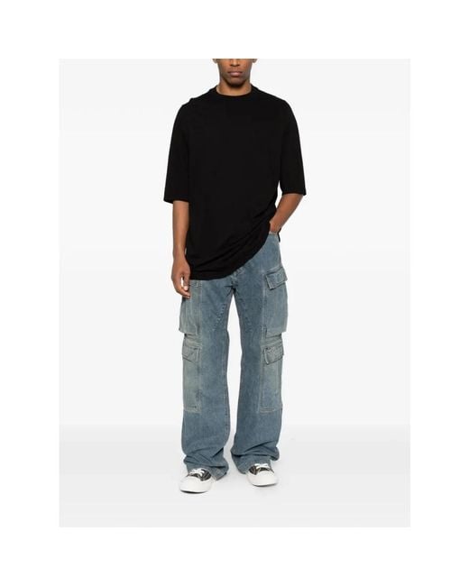 Rick Owens Blue Wide Jeans for men