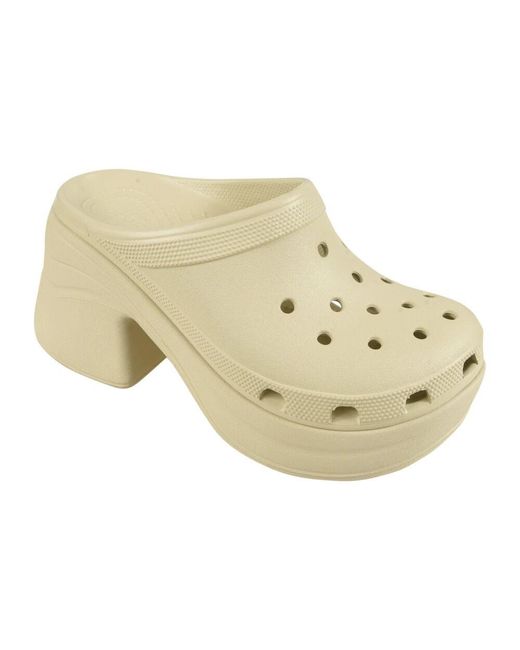 CROCSTM Natural Heeled Mules