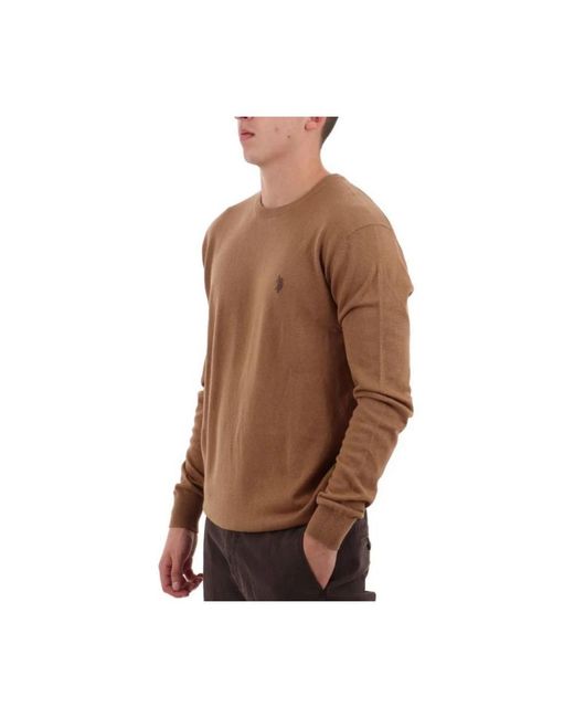 U.S. POLO ASSN. Brown Cashmere Knitwear for men